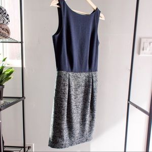 Gap Navy Blue Sheath Dress Boucle Skirt